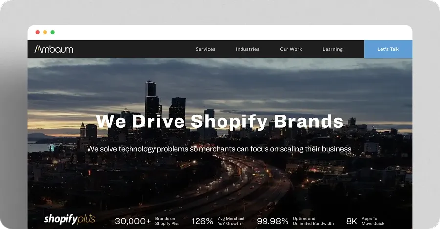 Ambaum is one of the best Shopify agencies