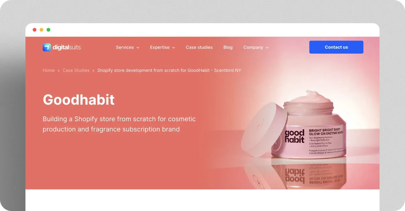 GoodHabit DigitalSuits' case study GoodHabit DigitalSuits' case study