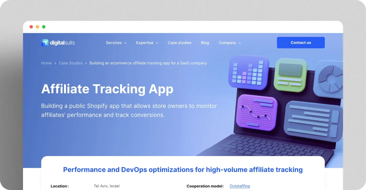 Affiliate Tracking App DigitalSuits' app case study Affiliate Tracking App DigitalSuits' app case study