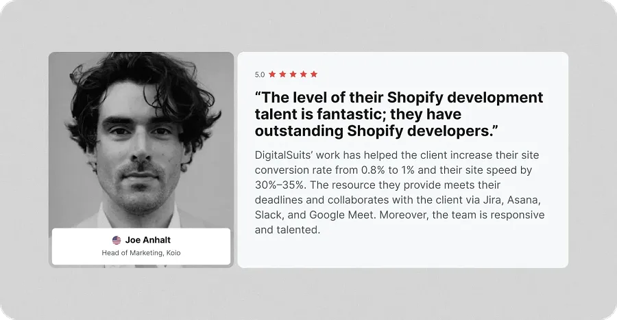 DigitalSuits review on Clutch KOIO