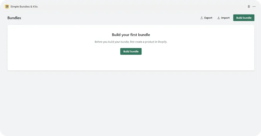 Click Build Bundle in the app menu
