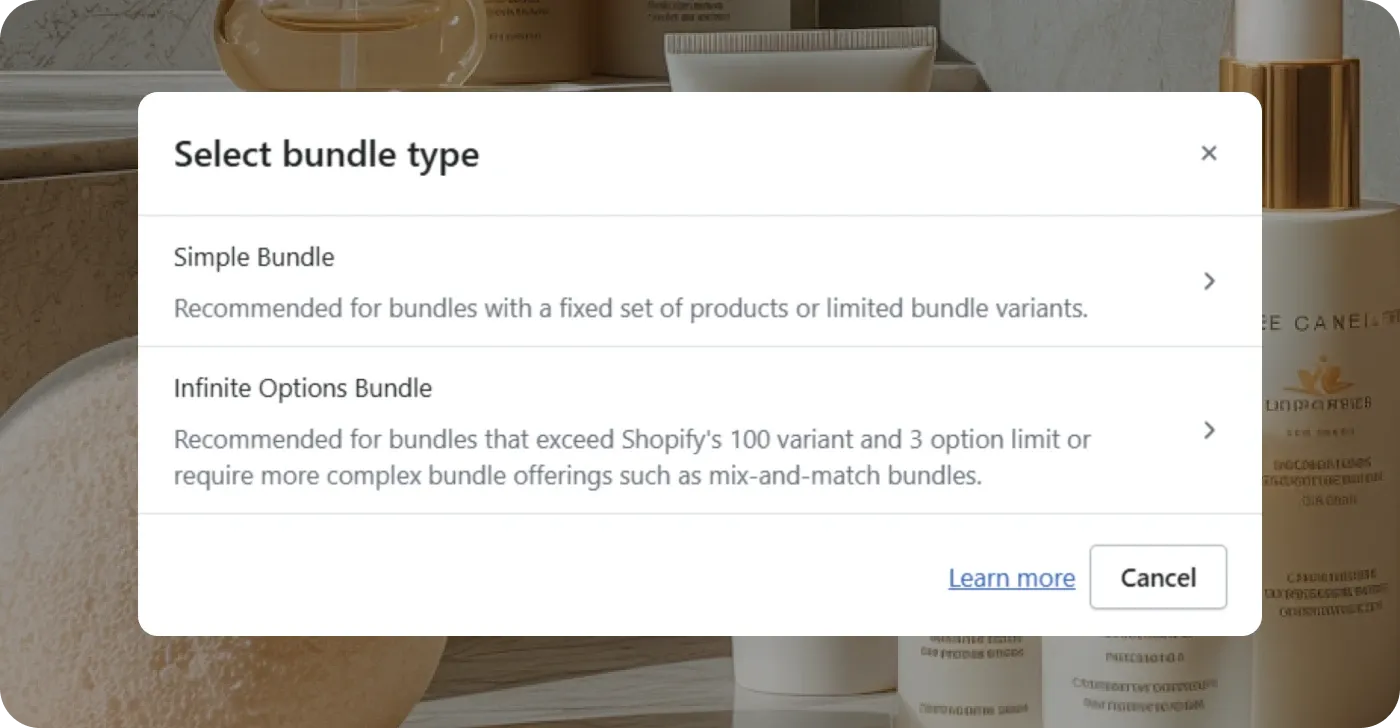 Select Simple Bundle, then click Create New Bundle product Select Simple Bundle, then click Create New Bundle product