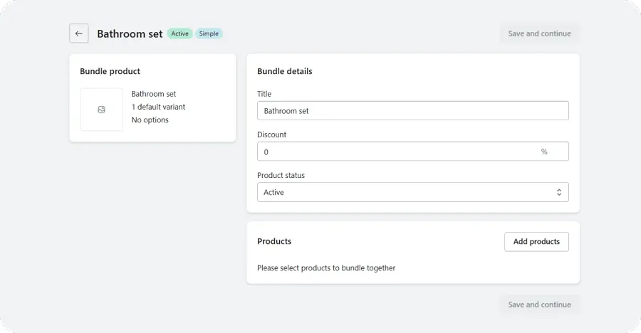 Name your bundle and set the Active status