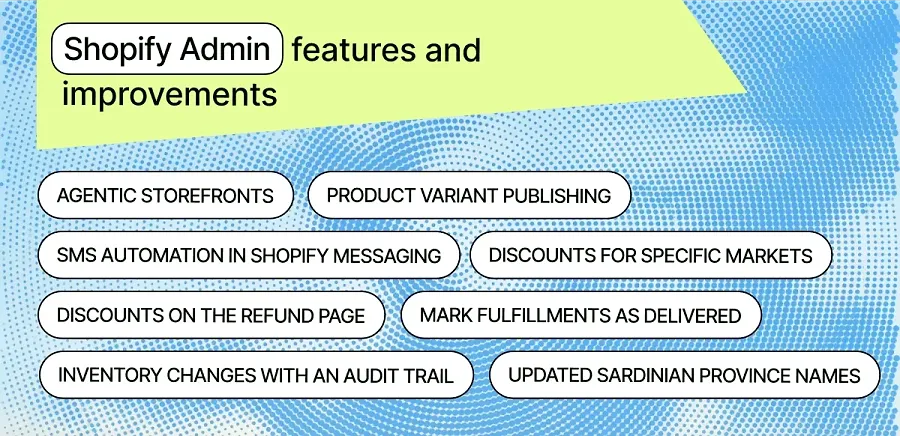 Shopify Admin features and improvements Shopify Admin features and improvements