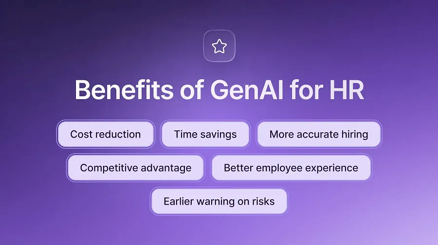 Benefits of generative AI for HR