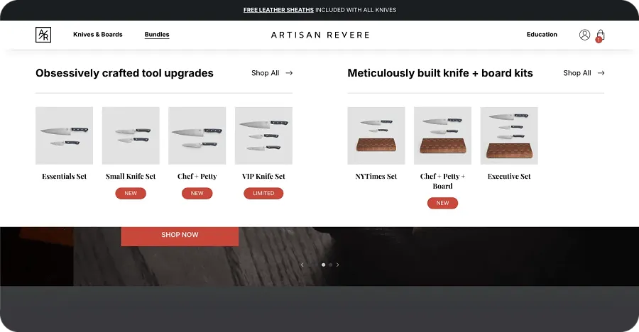 Place bundles on the homepage to show your trending deals