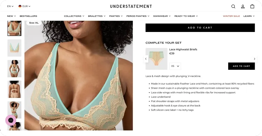 Add supplementary products on the individual product pages