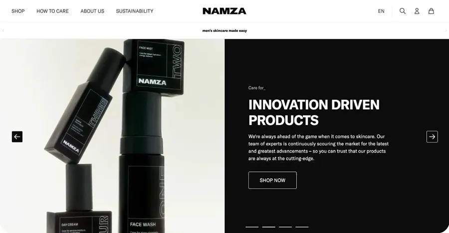 Headless ecommerce development for Namza Headless ecommerce development for Namza