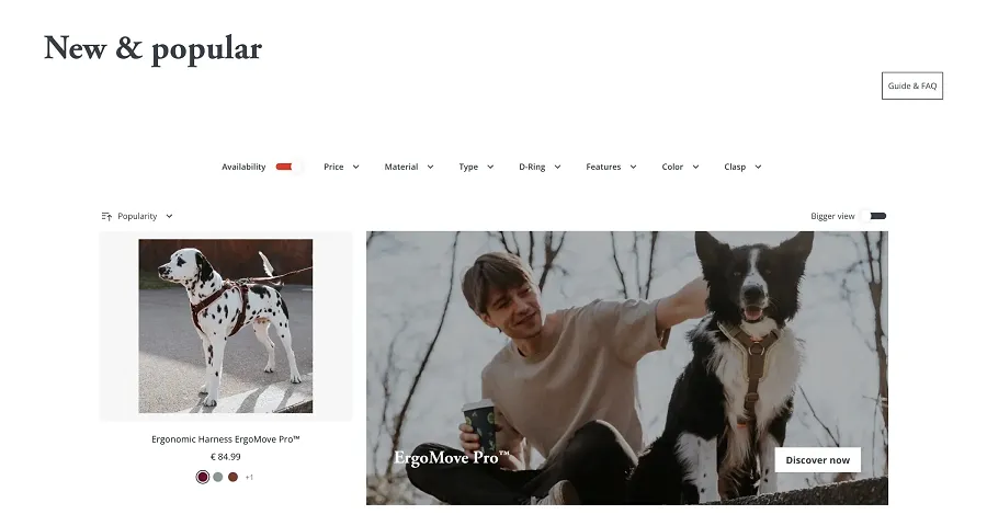 HUNTER Shopify Hydrogen page example