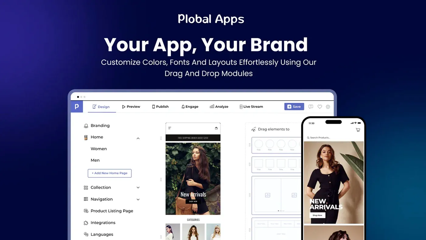 Plobal Shopify mobile app builder