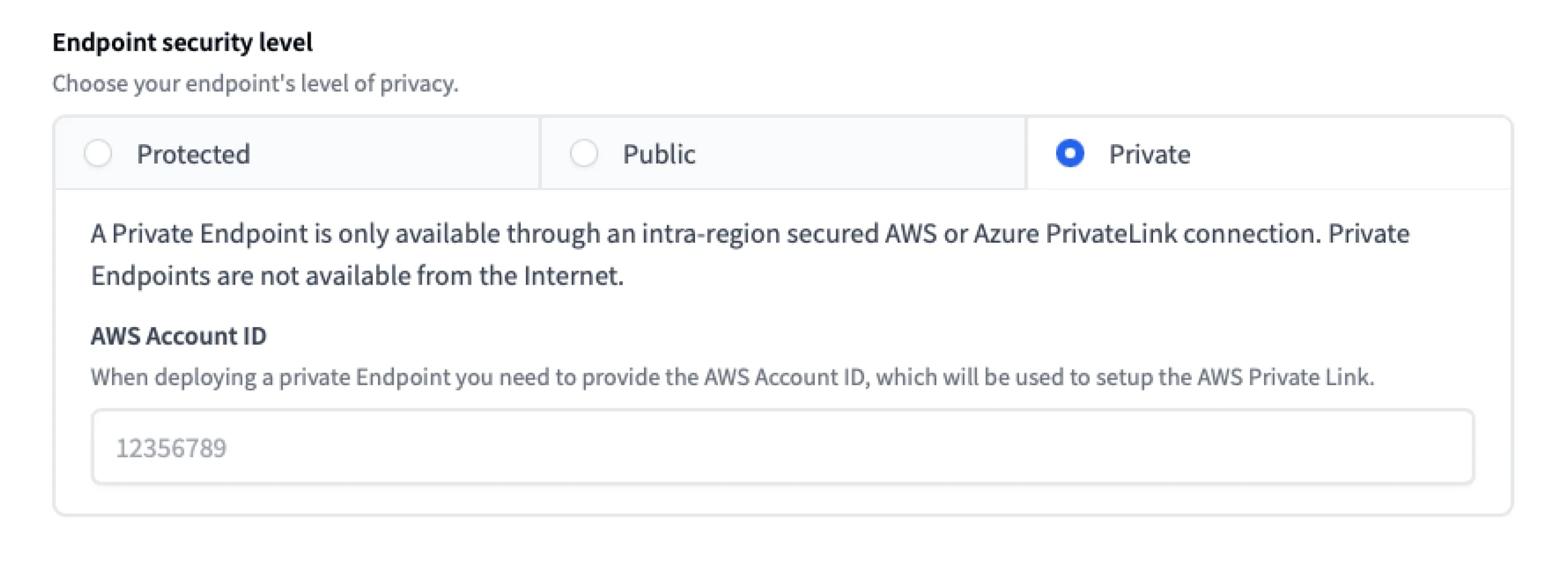 Choose the Security Level
