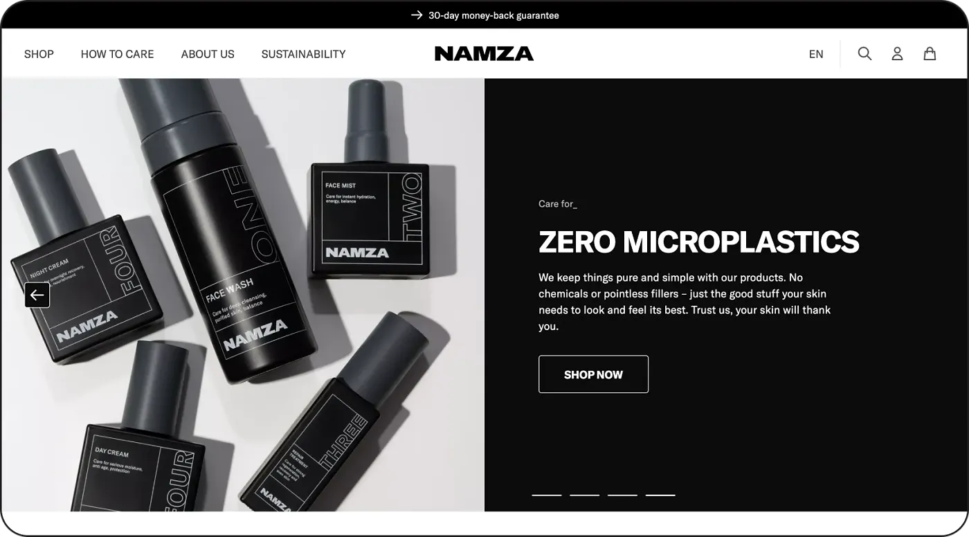 Namza About the Client section Namza About the Client section