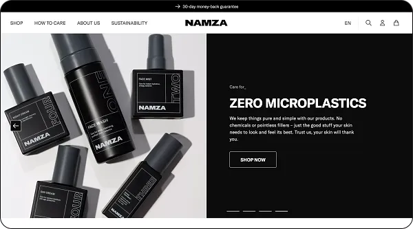 Namza About the Client section Namza About the Client section