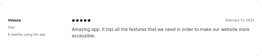 Accessibly feedback