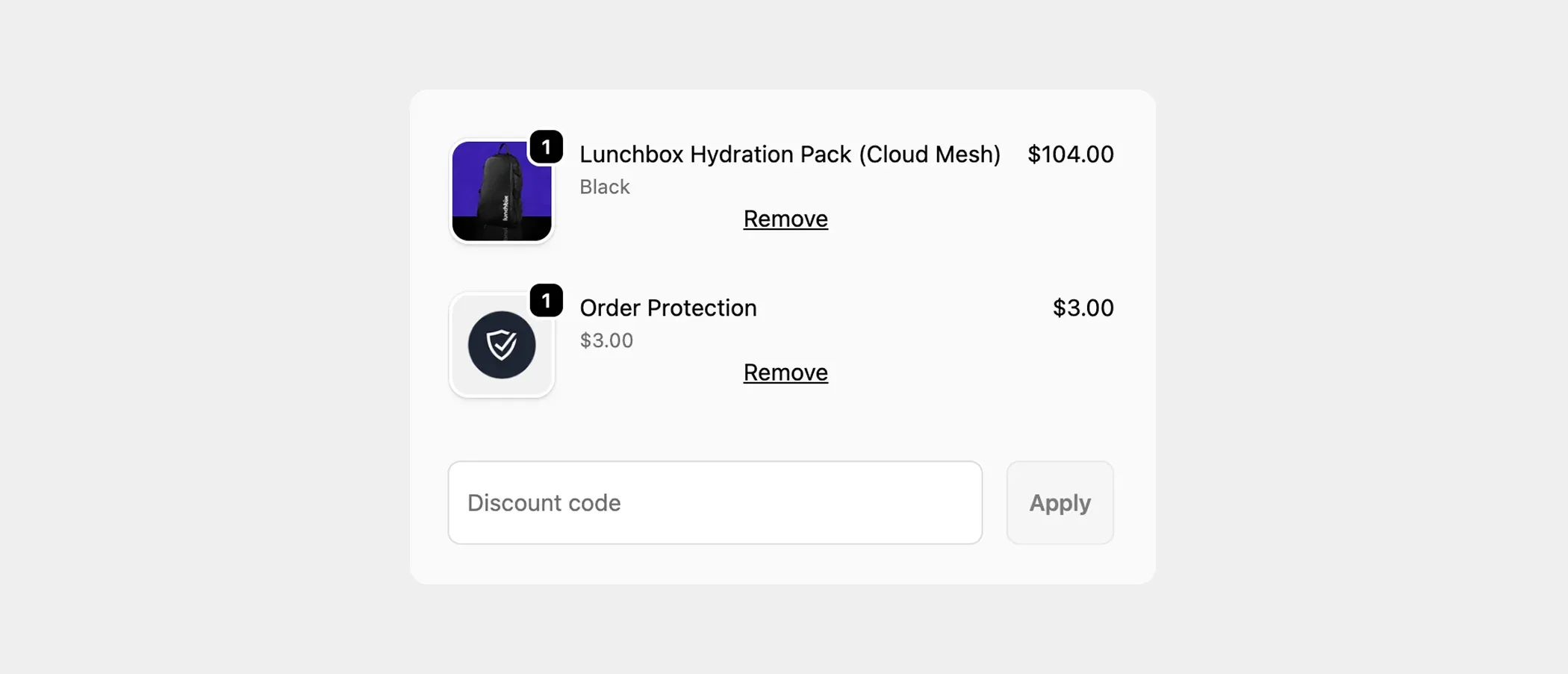 Add a discount code field