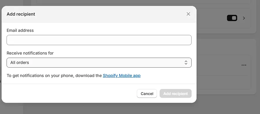 Add recipient