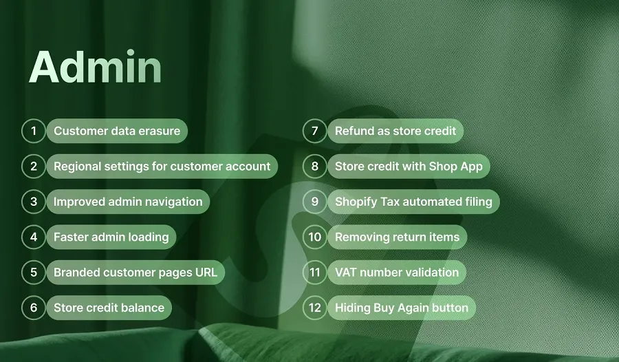 Shopify Admin improvements