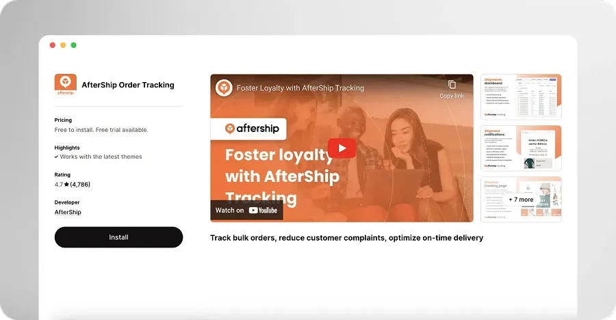 AfterShip Order Tracking