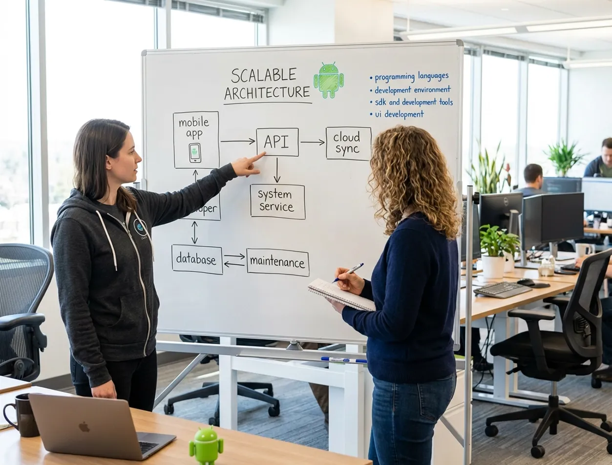 Process and technical implementation for Android application development services