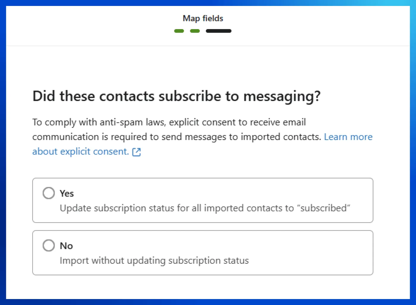 Anti-spam law compliance