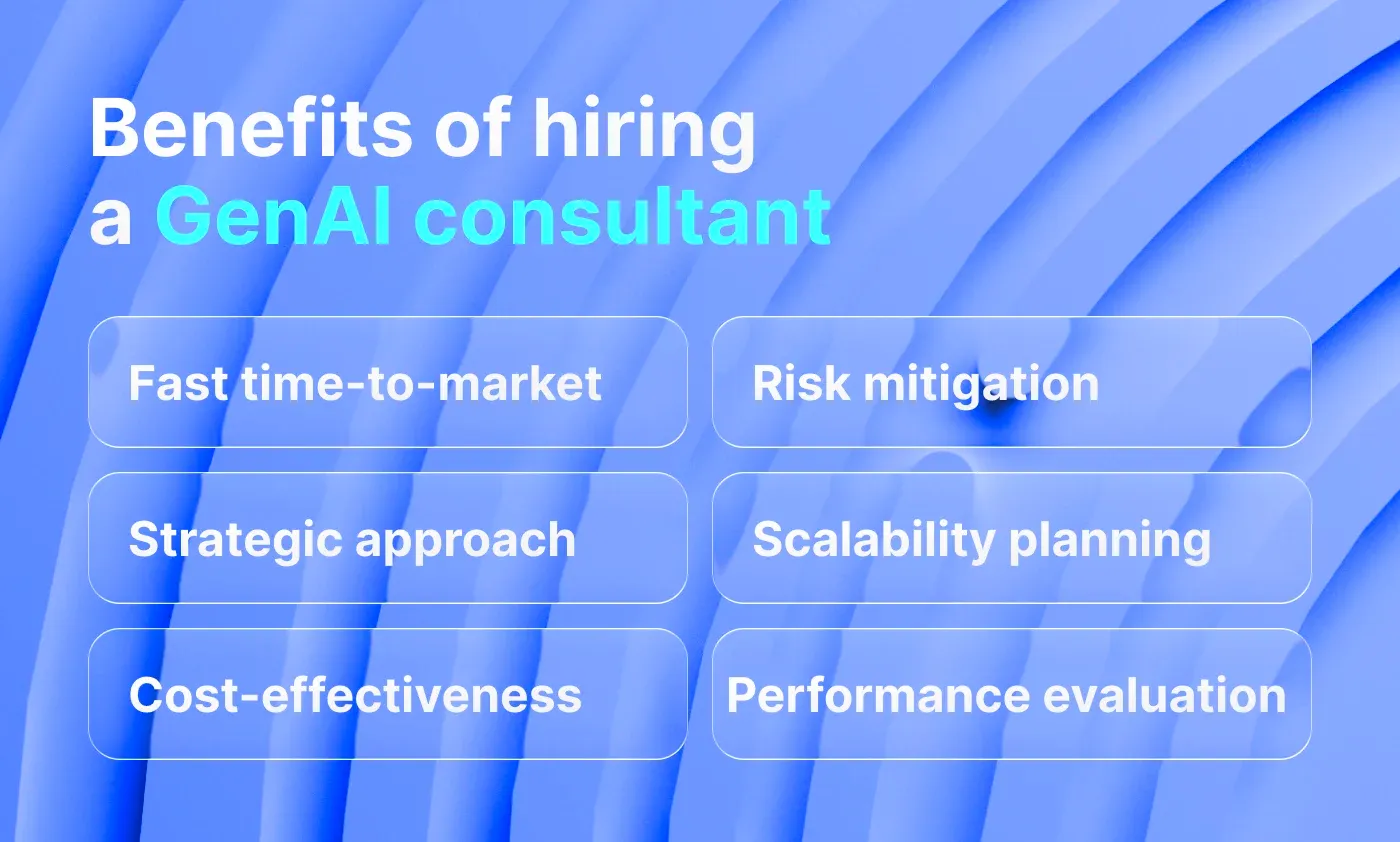 Benefits of hiring a genAI consultant