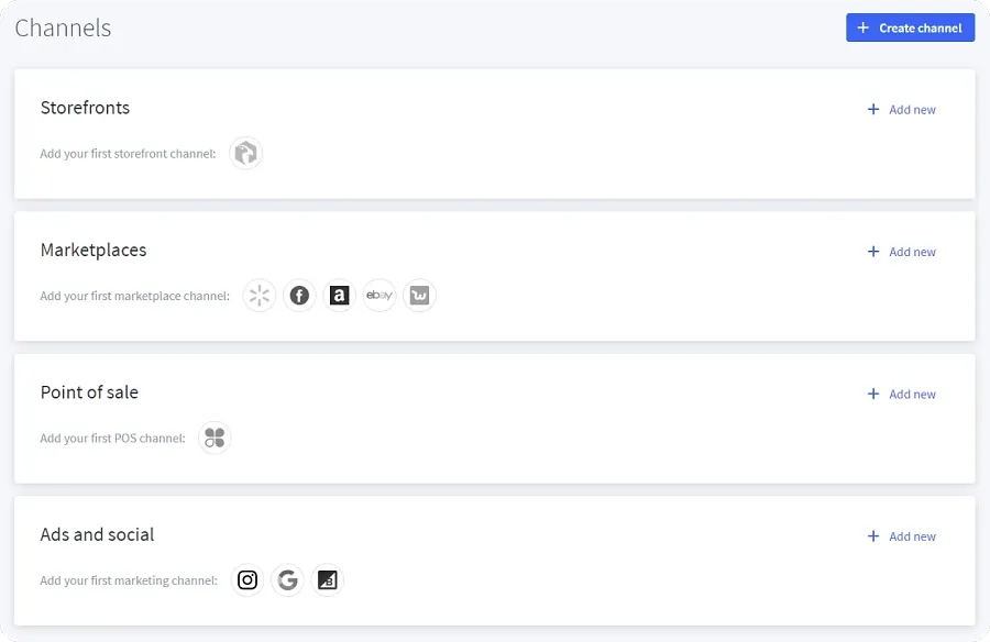 Bigcommerce Chanels