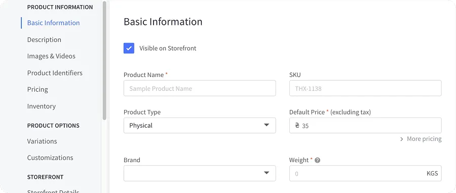 Bigcommerce range