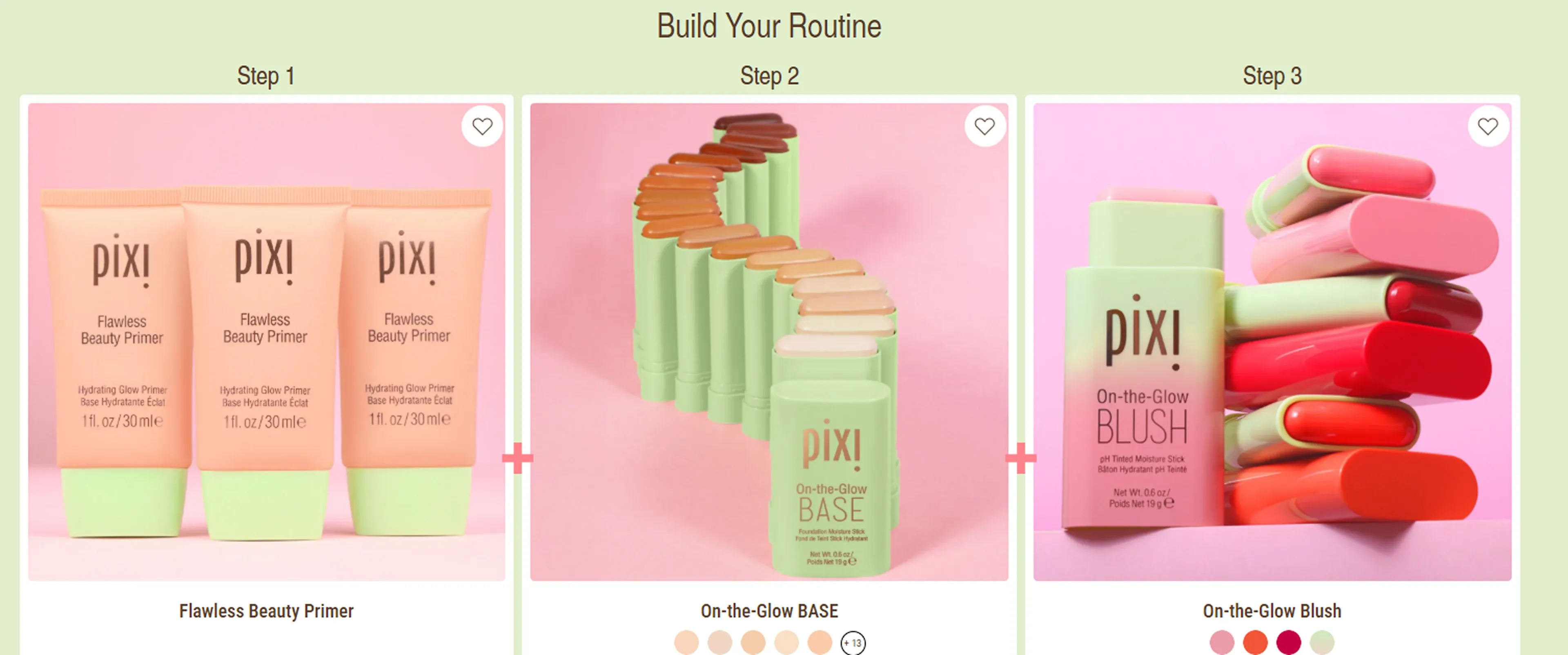 Build your routine' section on PDP