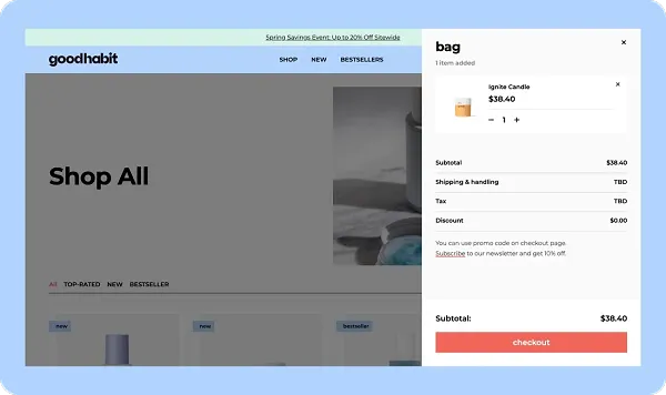 Cart and checkout