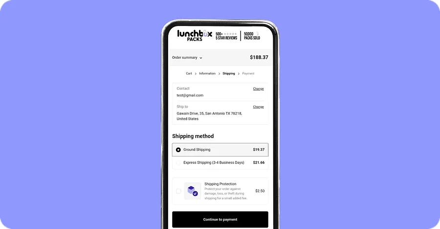 Change your shipping address