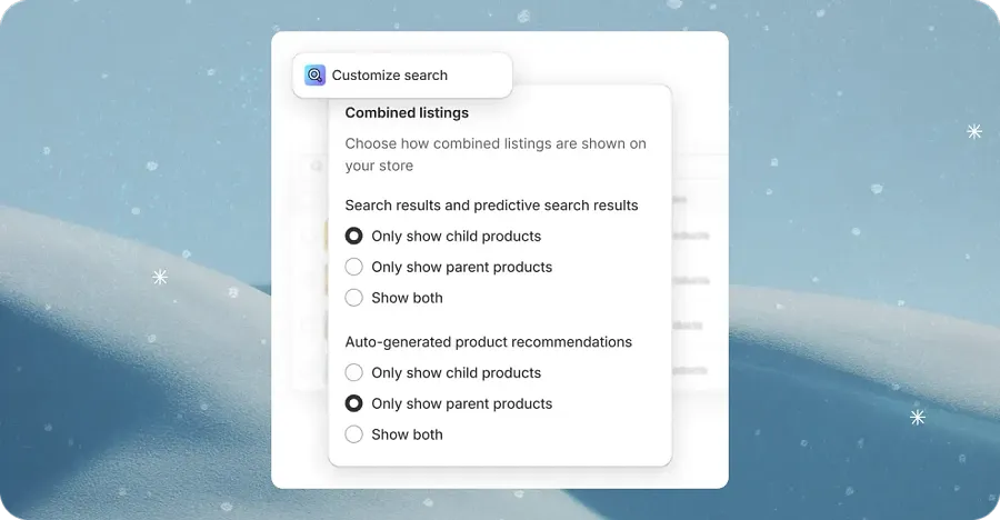 Combined listings for search
