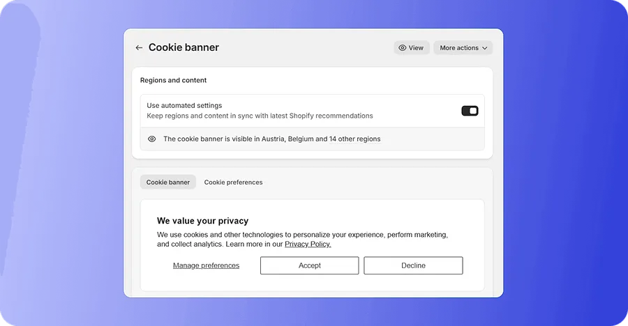 Cookie consent banner Cookie consent banner