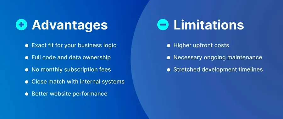 Custom app benefits and limitations