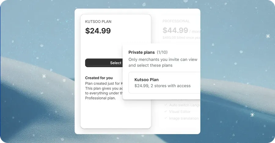 Custom pricing plans