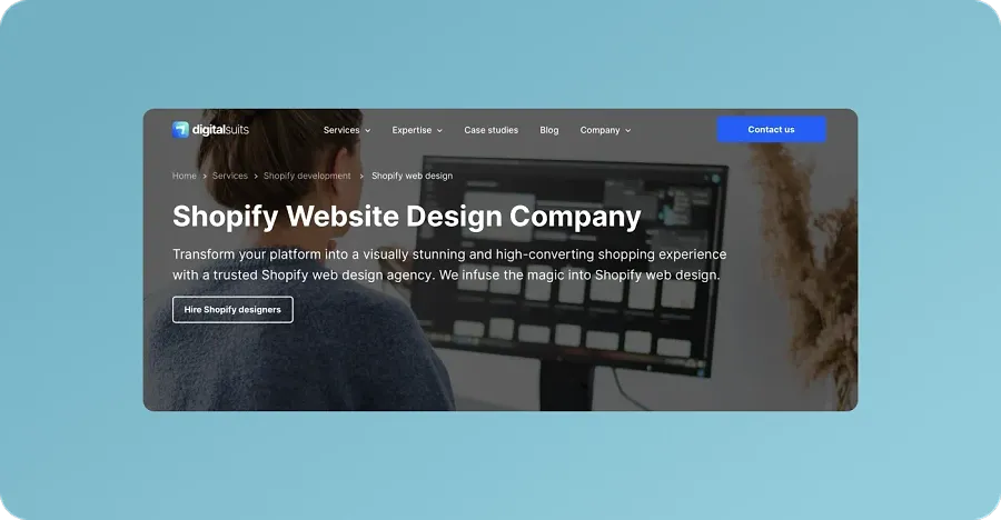 DigitalSuits Shopify web design agency