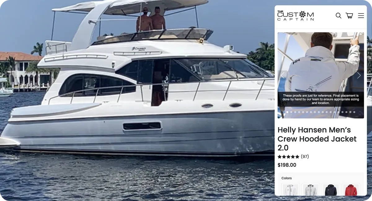 DigitalSuits' solutions for The Custom Captain