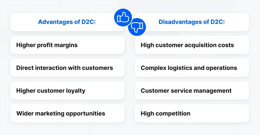 Direct-to-Consumer (D2C) pros and cons