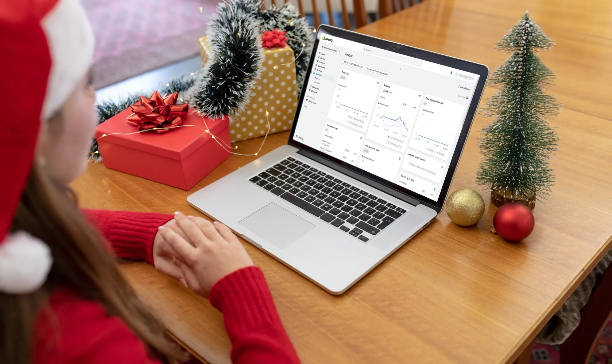 During Christmas sales