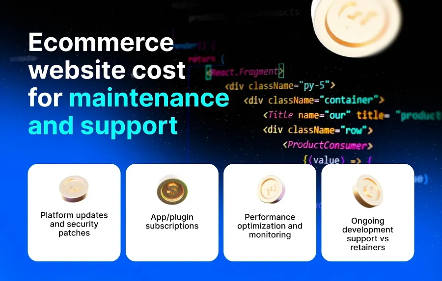 Ecommerce website cost for maintenance and support Ecommerce website cost for maintenance and support