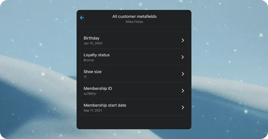 Editing customer metafields on POS