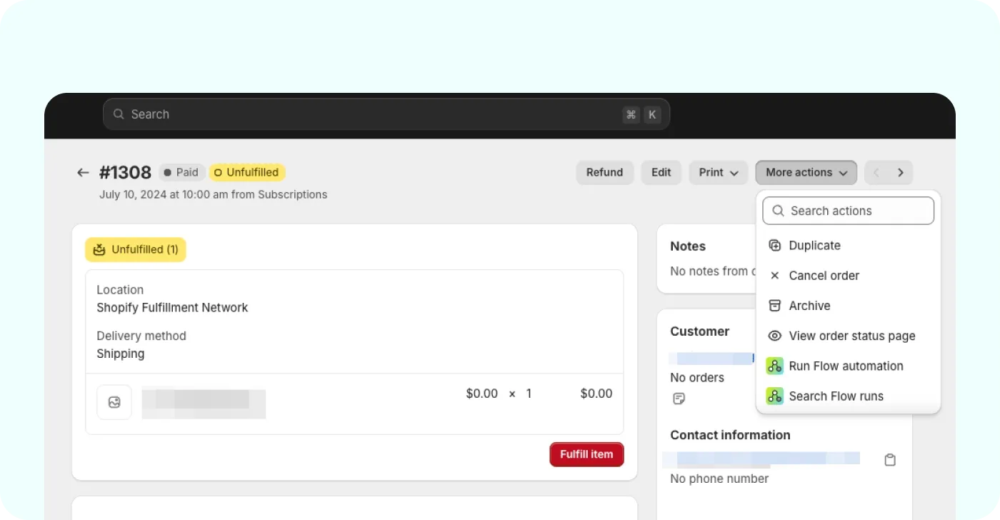 Effortlessly track workflow runs from the Admin “More Actions” menu