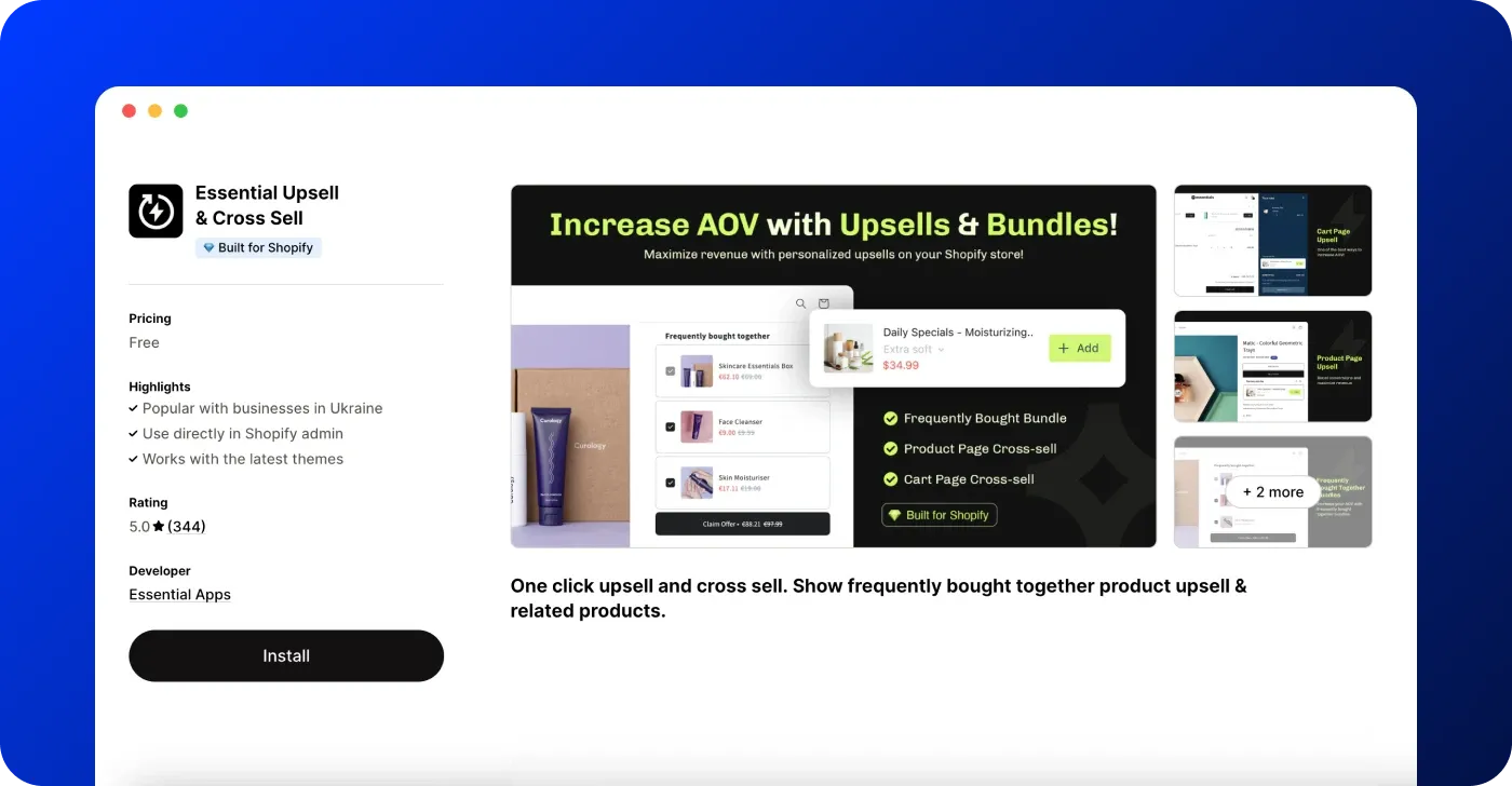Essential Upsell & Cross Sell review