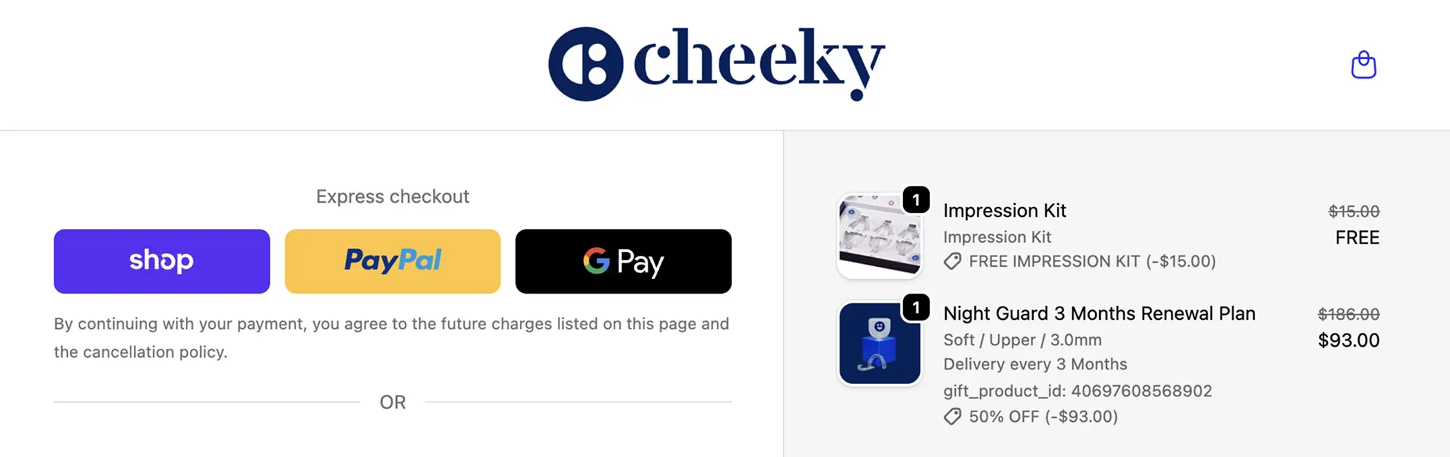 Express checkout Express checkout