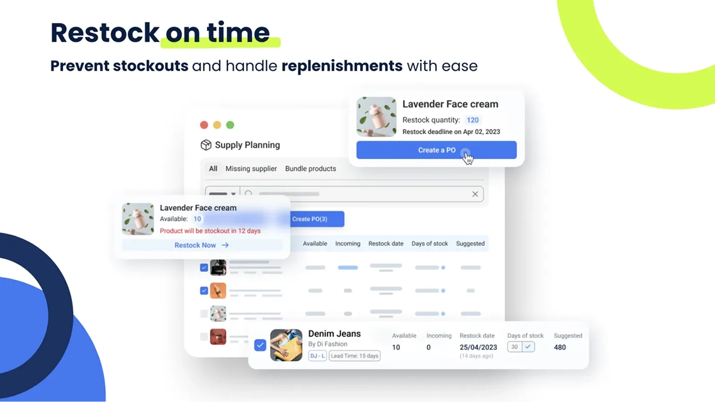 Fabrikatör Inventory Planner