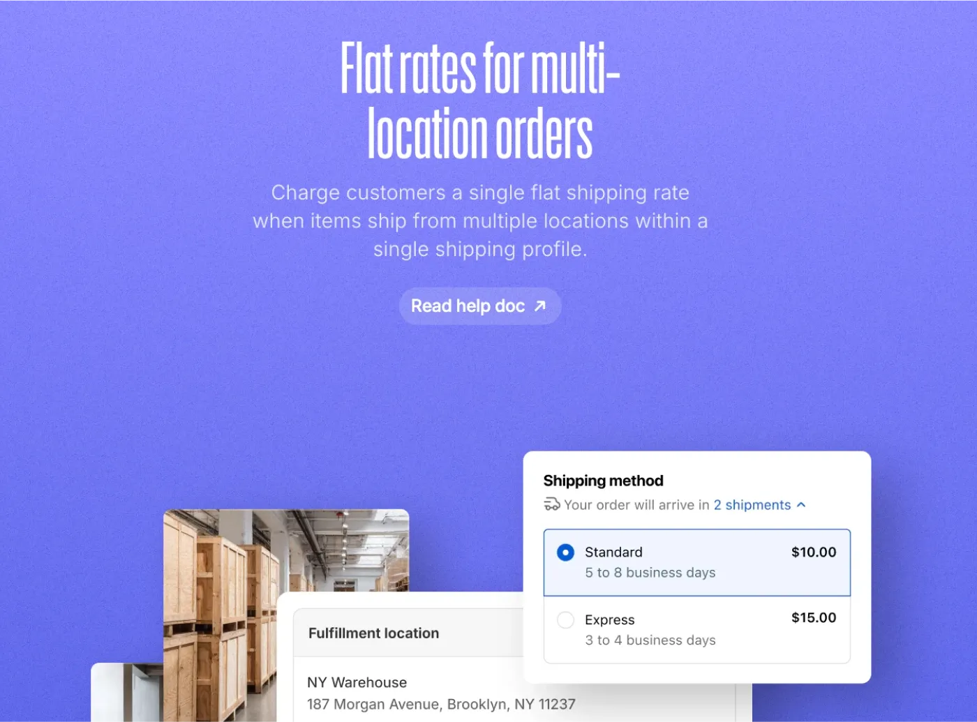 Flat rates for multi-location orders Flat rates for multi-location orders