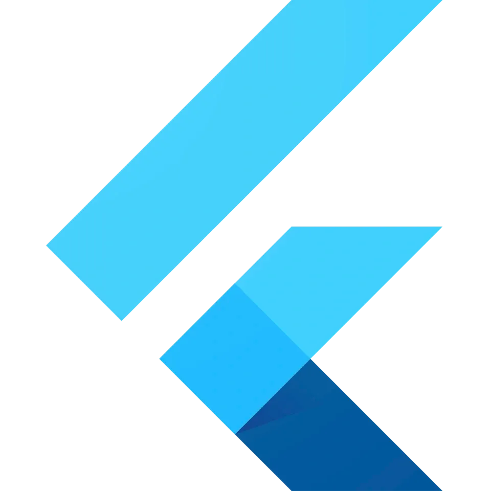 Flutter logo hero section