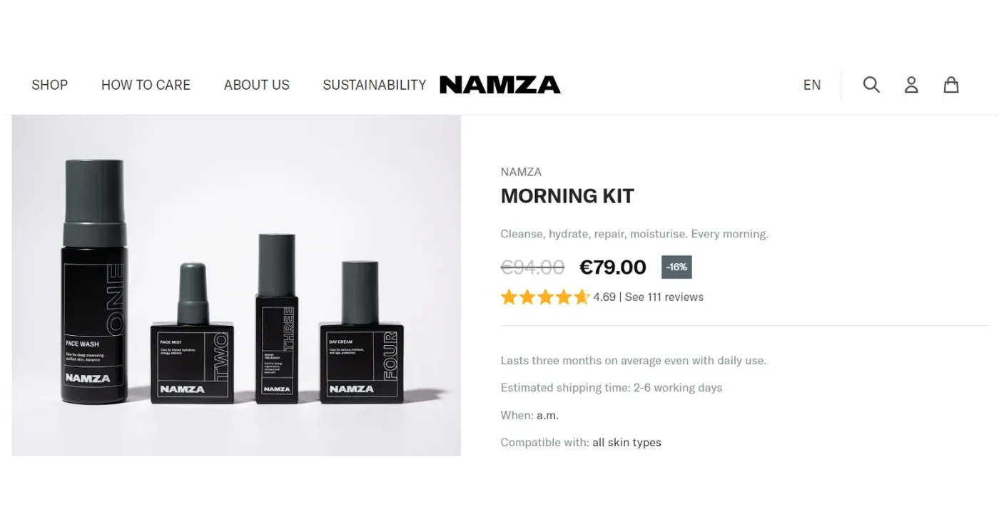 Namza Shopify PDP Namza Shopify PDP