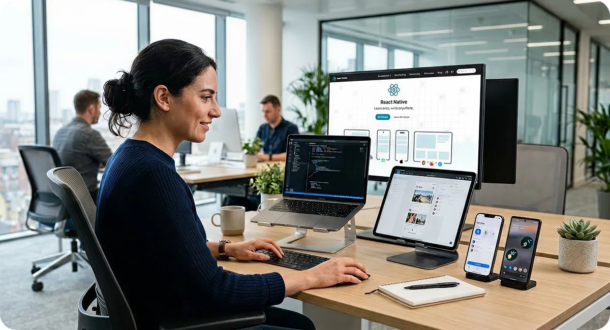 Get a mobile app that works anywhere with React Native development services