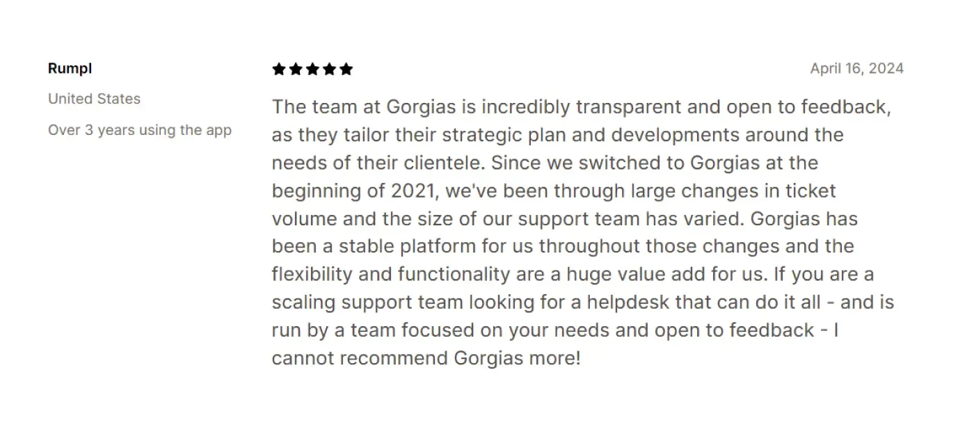 Gorgias review