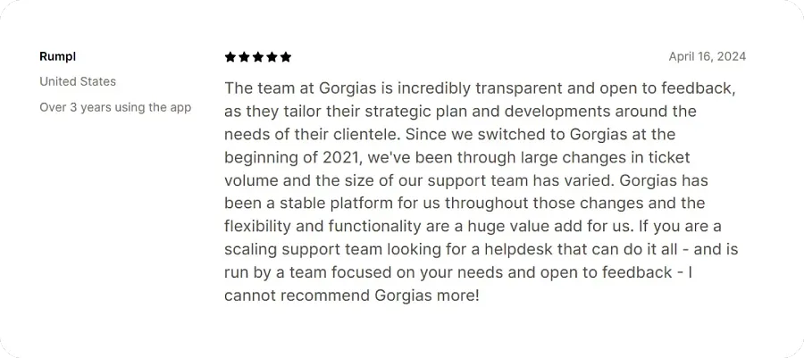 Gorgias review